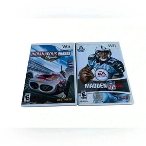 Wii Madden NFL 08 Video Game and Wii Indianapolis 500 Legends